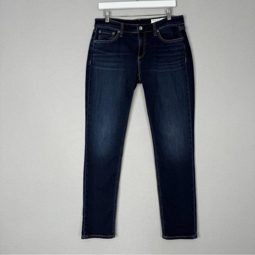 Rag and Bone Dre Low-Rise Stretch Slim Boyfriend Jeans in Bianca Wash Size